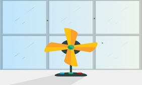 css3卡通电风扇动画特效