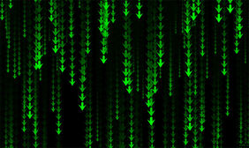 绿色箭头雨Canvas特效