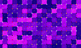 Canvas方块线条闪烁特效