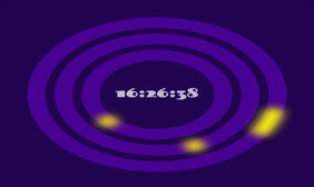 HTML5 SVG圆环数字时钟特效