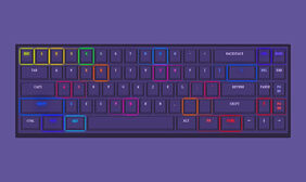 HTML5彩色发光键盘特效