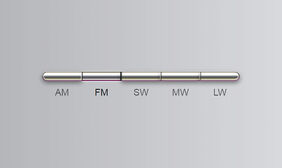 收音机金属按钮CSS3特效