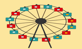 简易摩天轮旋转css3特效