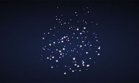 纯css3彩色密集星星动画特效