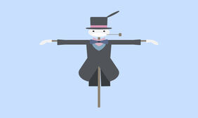 纯css3卡通稻草人动画特效