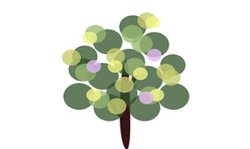 纯css3绿色卡通树图形特效