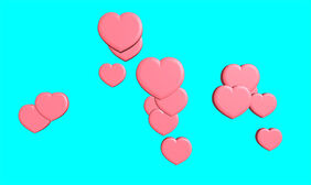 Canvas爱心气球漂浮动画特效