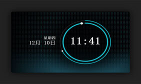 SVG科技感十足的本地时钟特效